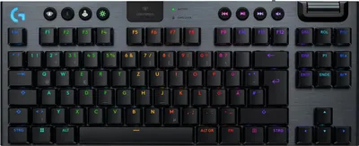Produktbild von Logitech G G915 X LIGHTSPEED TKL – flache kabellose Gaming-Tastatur mit Double-Shot-PBT-Tastenkappen, Farbe:Schwarz