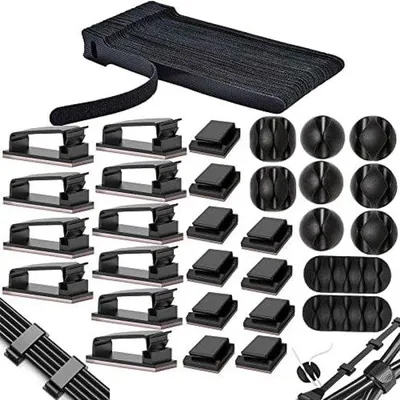 Immagine prodotto di Set organizzatore per cavi da 100 pezzi con nastro in velcro