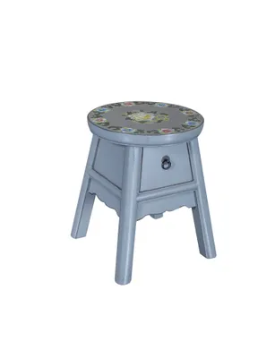 Produktbild von Fine Asianliving Chinesischer Hocker Massivholz Stühle Handgemacht Orientalischer Asiat Stil Japanische Möbel Wohnzimmer Schlafzimmer 32 x 41 x 32cm