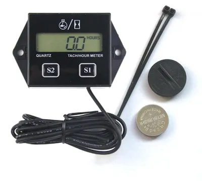 Image de Compteur d'heures de fonctionnement - Tachymètre numérique pour moto - Tachymètre électronique pour moteurs à essence 2 temps/4 temps - Rappel d'entretien pour motos tout-terrain, quads, tondeuses à gazon, tracteurs, générateurs, tronçonneuses et bateaux