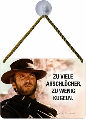 Produktbild von Kulthänger Blechschild Zu viele Arschlöcher, zu wenig Kugeln, KH 167