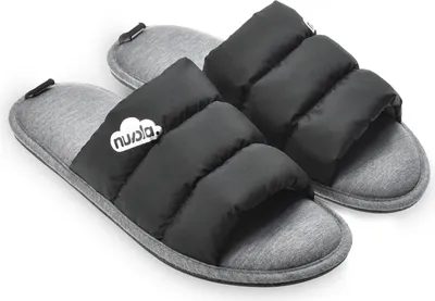 Produktbild von NUVOLA. Hausschuhe Herren Damen rutschfester Sohle bequem schuhe strand/schwimmbad/stadt schwarz 38/39 EU - UNZSIN