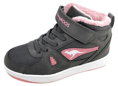 Image de KangaRoos K-CP Kalley II : Bottines à lacets pour filles, chaussures d'hiver, couleur gris, modèle décontracté