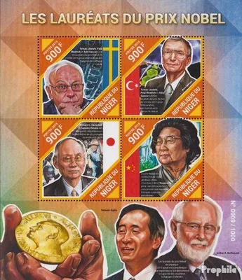 Produktbild von Briefmarken Niger 2015 Mi 3942-3945 Kleinbogen (kompl. Ausg.) postfrisch Nobelpreis
