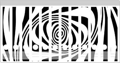 Produktbild von Wallario Ordnerrücken Sticker, selbstklebend für schmale Ordner, 12 Stück, Motiv Optische Täuschung - Zebra Muster - schwarz weiß
