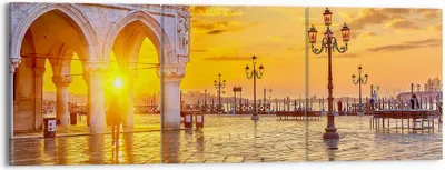 Produktbild von Bild auf Leinwand - Leinwandbild - Venedig Stadt - 150x50cm - Wand Bild - Wanddeko - Wandbilder - Leinwanddruck - Bilder - Kunstdruck - Wanddekoration - Leinwand bilder - Wandkunst - CA150x50-3665