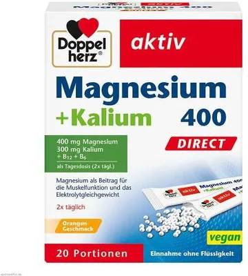 Obrázek produktu pro Doppelherz Magnesium+Kalium Direct sáček 20 ks
