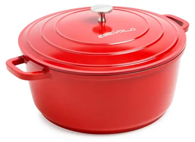 Image de Casserole en fonte avec couvercle, compatible avec les plaques à induction