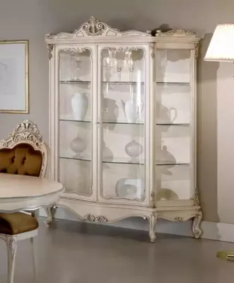 Produktbild von Vitrinen Glas Schrank Vitrine Wohnzimmer Holz Anrichte Luxus Möbel Neu