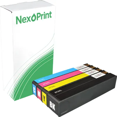 Immagine prodotto di NexoPrint 973X Multipack (nero + colore) Cartucce per stampanti compatibili con HP PageWide Pro 452dw PageWide Pro 477dw PageWide Managed P55250dw PageWide Managed P57750dw circa 31000 pagine