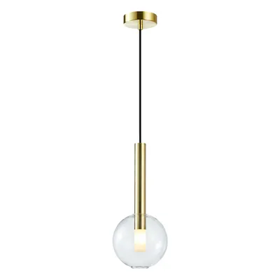 Zdjęcie produktu dla Lampa wisząca NIKO złoto-przezroczysta 1xG9x9W szkło wym:143x15x15cm IP20 Milagro