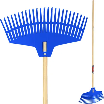 Zdjęcie produktu dla KADAX Grabie z Drewnianym Trzonkiem Do Liści Trawy 160cm