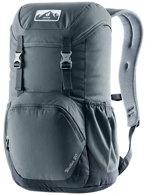 A studio shot of a backpack on a white background.