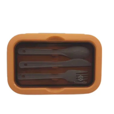 Produktbild von Sinnsally Lunchbox mit Fächern,1250ml Brotdose Bento Box Erwachsene,Lunch Box Kinder mit Besteck,Vesperbox,Brotzeitbox Brotbox,Auslaufsicher Essensbox Jausenbox,Frühstücksbox Vesperdose (Bule)