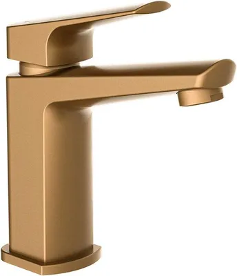 Produktbild von Badarmatur mit Abfluss, gold, Metall, 16cm