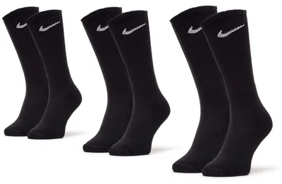 Produktbild von Nike Value Baumwolle Crew 3er Pack Socken verschiedene Farben, Größe:S, Farbe:schwarz
