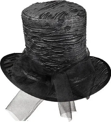 Produktbild von O23684 schwarz Gothic Zylinder Halloweenhut