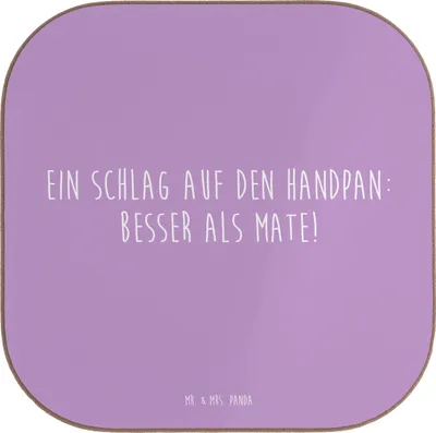 Produktbild von Mr. & Mrs. Panda Untersetzer für Gläser Handpan Zauber - Lavendeltraum - Geschenk, Klangschalen, Musik, Lernen, Instrument, Musikinstrument, bieruntersetzer, Meditation