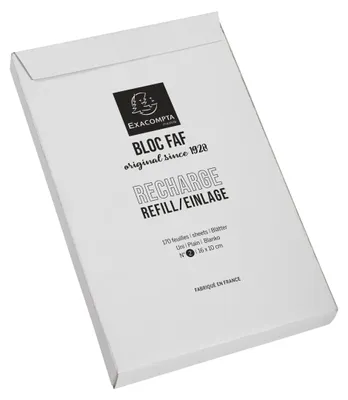 Obrázok produktu pre Exacompta 12512E, Obdĺžnik, Biela, Papája, 70 g/m², 160 mm, 100 mm