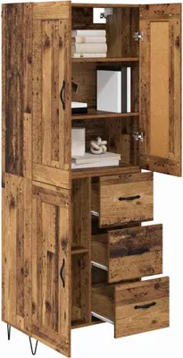 Obrázek produktu pro vidaXL Highboard old wood 69,5 x 34 x 180 cm materiál na bázi dřeva