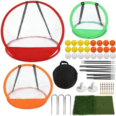 Obrázok produktu pre Golfové chipping sieť 6,1 x 6 x 5,35 m - S putterom a loptičkou - Taška na prenášanie - Tréning
