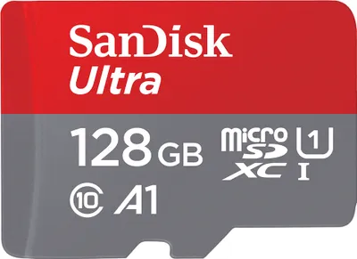 Produktbild von SanDisk Ultra® microSDHC™ UHS-I Speicherkarte + Adapter – 128 GB