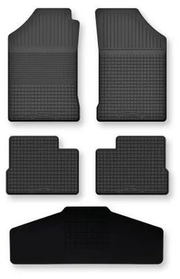 Zdjęcie produktu dla Dywaniki gumowe z tunelem do Daihatsu Cuore VII L276 2007- (hatchback) – 5 szt., czarne, dobierane – Wielganizator Semi-Universal