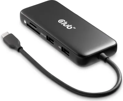 Produktbild von Club3D Usb-C 8In1-Hub >Dp1.4/Hdmi2.0/Usb-C/Lan 8K30Hz Pd100W