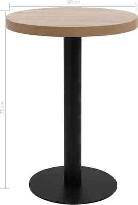 Obrázek produktu pro vidaXL Bistro stůl světle hnědý 60 cm MDF