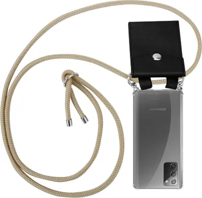 Produktbild von Cadorabo Schutzhülle für Samsung Galaxy NOTE 20 Hülle in Braun Handy Kette Kordel abnehmbares Etui