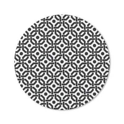Produktbild von MuchoWow® Mauspad Mousepad Schwarz - Geometrie - Design 20x20 cm - Mousepads - Maus Mat - Pad - Mausunterlage - Schreibtischmatte
