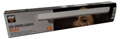 Productafbeelding van Star LED batterij-aangedreven spiegelverlichting, wandlamp, zilver, 3W, 280lm, CCT 2700K-6500K, geheugenfunctie, aanraakbediening, dimbaar