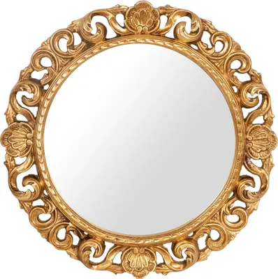 Produktbild von Barock spiegel 62x62x5 cm, Deko spiegel wand aus Holz, Wandspiegel gold
