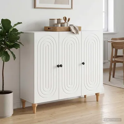 Obrázok produktu pre Komoda vidaXL, biela, 89 x 34,5 x 80 cm, drevotrieska