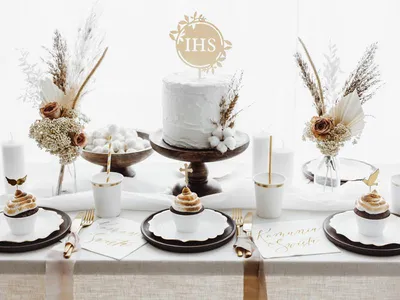 Image de Cake Topper IHS bois 23cm naturel