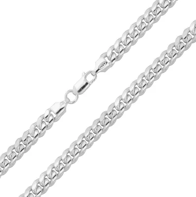 Produktbild von 925 Sterling Silber Herren/Damen - Panzer Kette - 46cm*4mm; TRS24664L18
