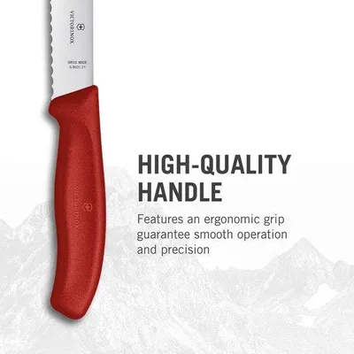 Produktbild von Scharfes Brotmesser rot Kunststoffgriff