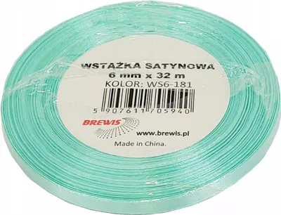 Immagine prodotto di Nastro in raso Brewis menta 6 mm x 32 m