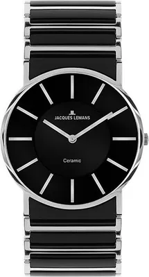 Produktbild von Jacques Lemans York 1-1649A Damenarmbanduhr Mit Keramikelementen