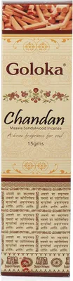 Produktbild von Goloka Chandan Räucherstäbchen 15g – Sandelholz Räucherwerk aus Indien