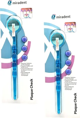 Produktbild von 2x  Miradent Mira Plaque Check Set - Blau transparent