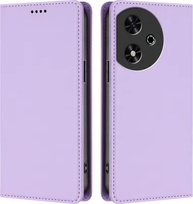 Image de Étui en cuir pour Honor Play50, étui à rabat magnétique en cuirPolyuréthaneavec support - Violet clair