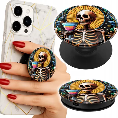 Image de Porte-téléphone/porte-tablette Finger Popsocket The Drinker Alko Winko Drink