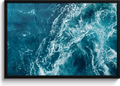 Produktbild von MuchoWow® MuchoWow® Gerahmtes Poster Meer - Wasser - Golf 90x60 cm - Poster mit zchwarzem Bilderrahmen - Fotorahmen - Foto-Plakat