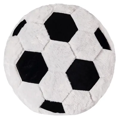 Image de Coussin en forme de ballon de football, en peluche, 35 cm, idéal pour la décoration des chambres d'enfants