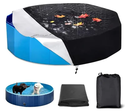 Productafbeelding van Zwembadafdekking Rond, Hondenzwembad Afdekzeil 160 x 30 cm