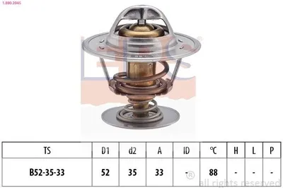 Produktbild von EPS Thermostat Kühlmittel 88°C für FORD MONDEO IV Turnier (BA7) Focus II Schrägheck (DA, HCP, DP) S-MAX (WA6) Focus II Kombi (DA, FFS, DS) GALAXY