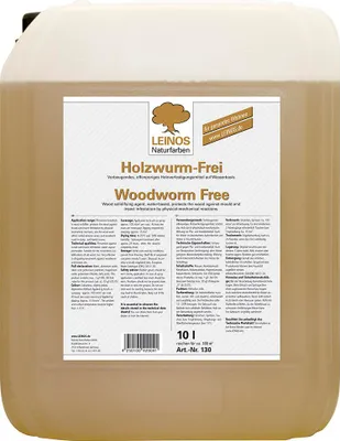 Produktbild von LEINOS Holzwurmfrei 130 - 10 Liter - Holzverfestigungsmittel gegen Insekten und Pilze, Schutz vor Holzwürmern