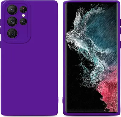 Produktbild von Cadorabo Hülle für Samsung Galaxy S22 ULTRA Schutz Hülle in Lila TPU Silikon Etui Case Handyhülle