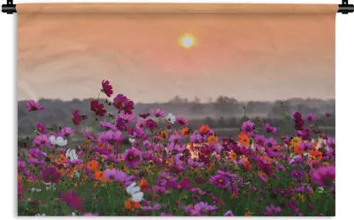 Produktbild von MuchoWow® Wandteppich Wandbehang Blumen - Herbst - Sonne 120x80 cm Tapisserie Dekoration Wandtuch - Wanddekorationen - Wandtücher